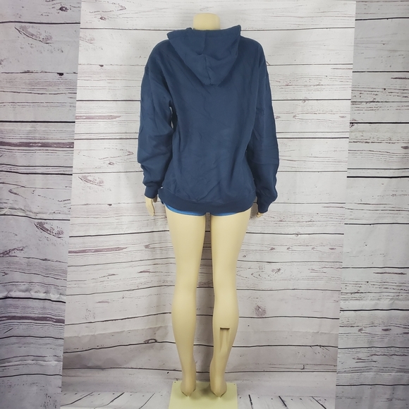 gildan navy blue large hoodie sweatshirt ( 5 for $20 ) - Picture 3 of 8